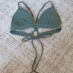 Green Triangle Bikini Top